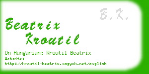 beatrix kroutil business card